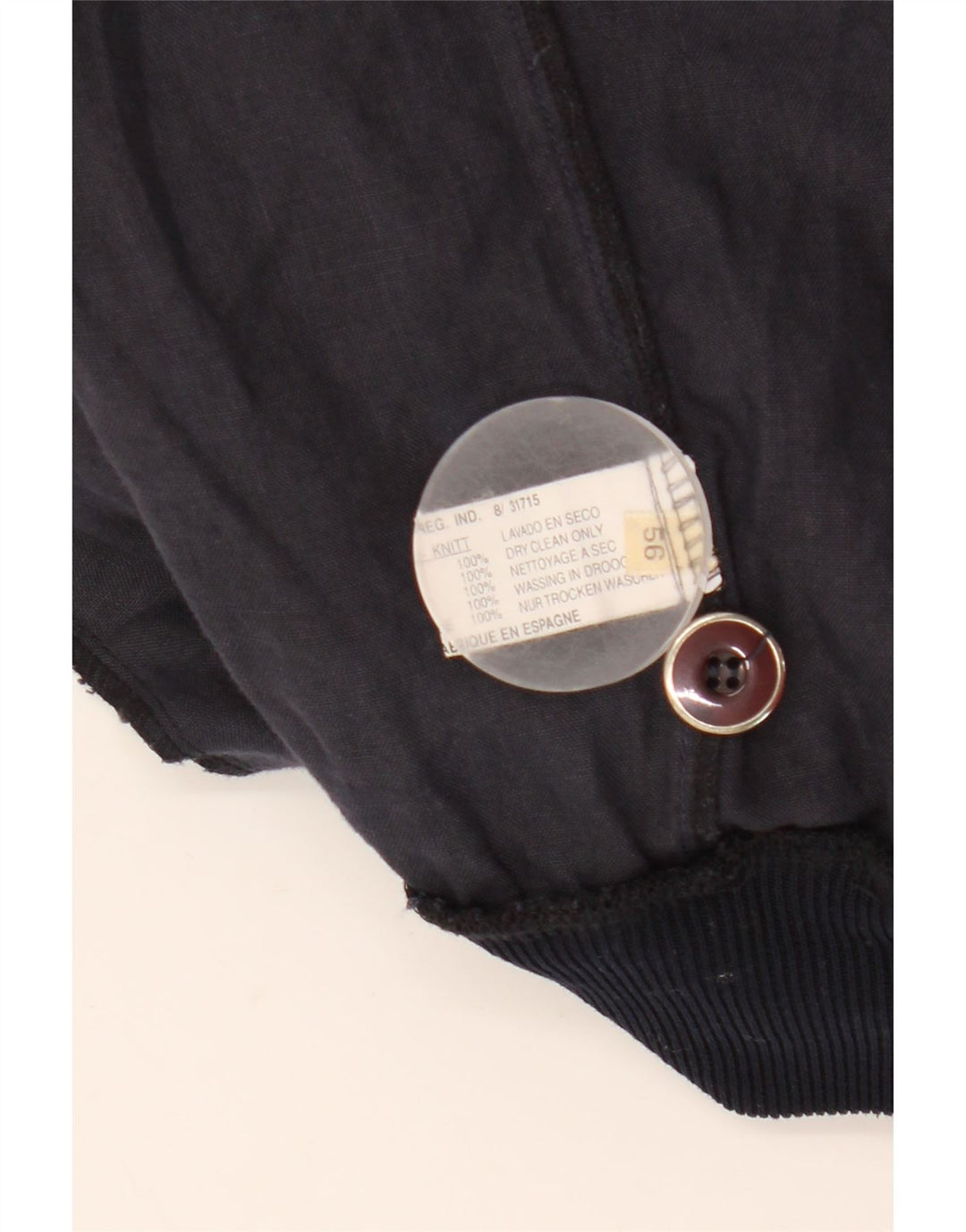 Vintage Bomber Jacket UK 40 Stor marineblå stribet linned