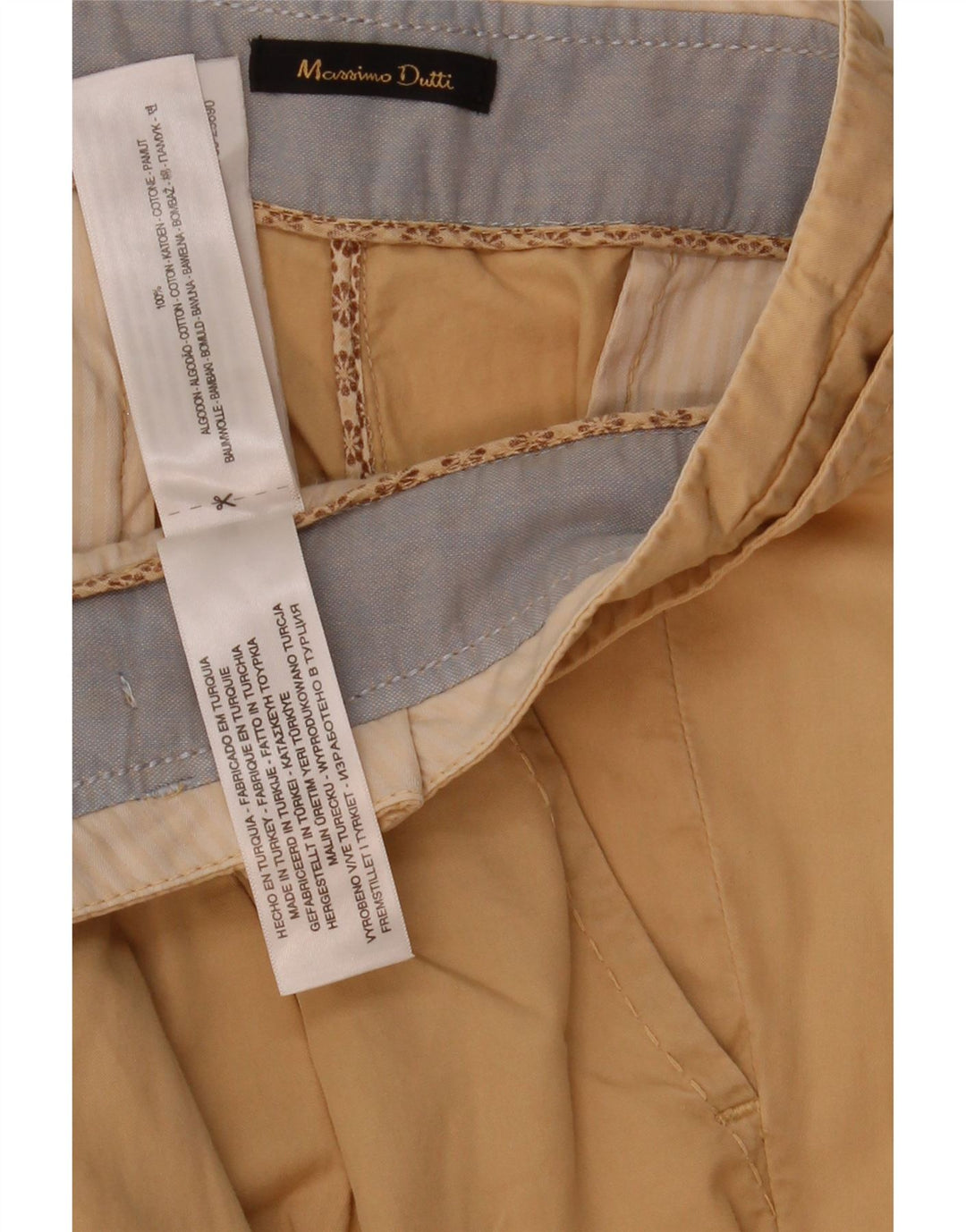 Massimo Dutti Dame Pegged Cropped Trousers EU 40 Medium W30 L25 Beige