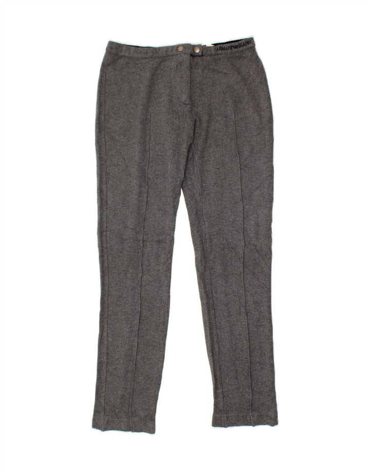 ARMANI Womens Slim Casual Trousers EU 40 Medium W28 L27 Grey Viscose Vintage Armani and Second-Hand Armani from Messina Hembry 