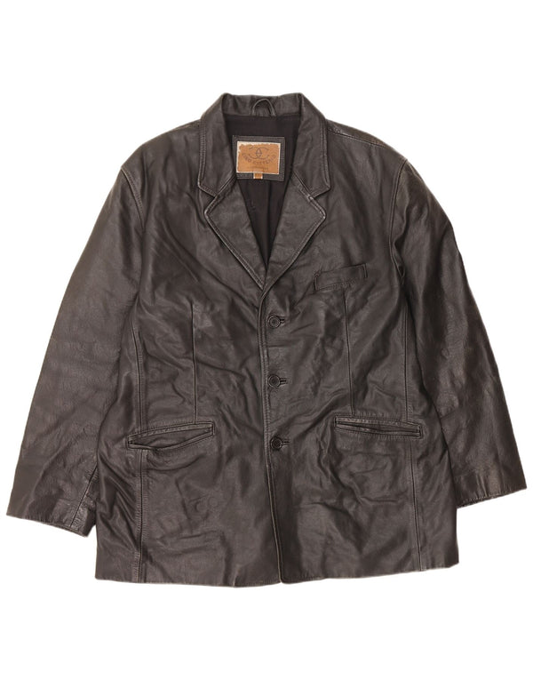 Vintage herre læderjakke UK 44 2XL sort læder