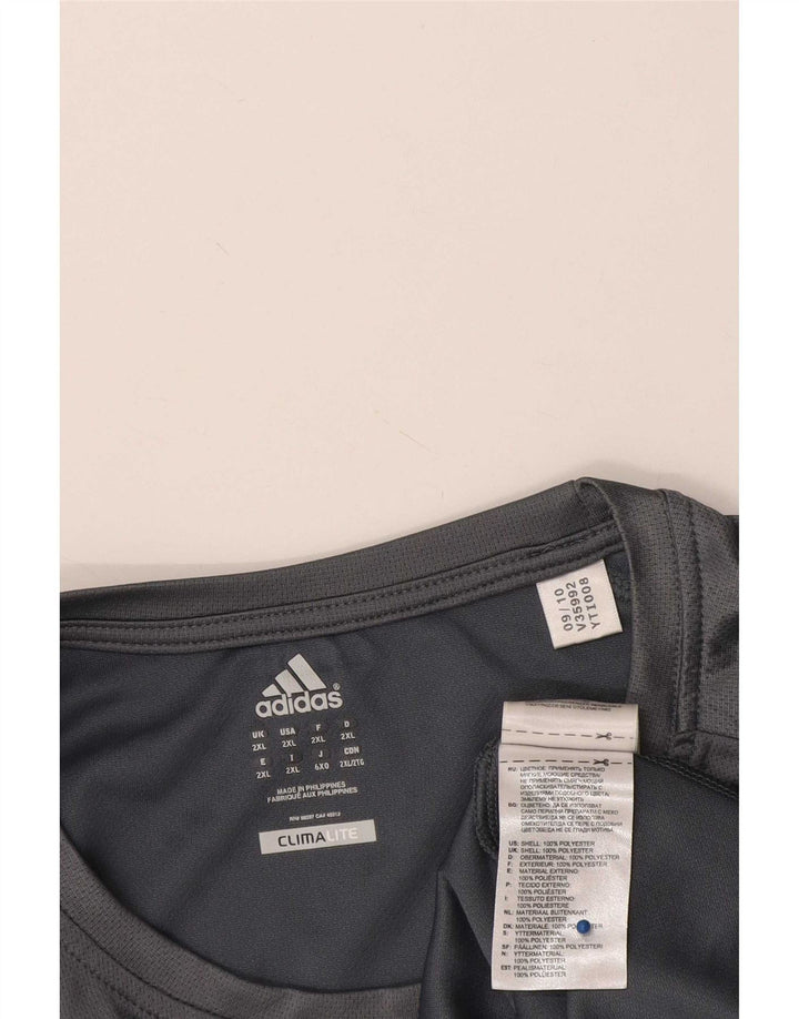 Adidas Herre grafisk T-shirt Top XL Grå Polyester