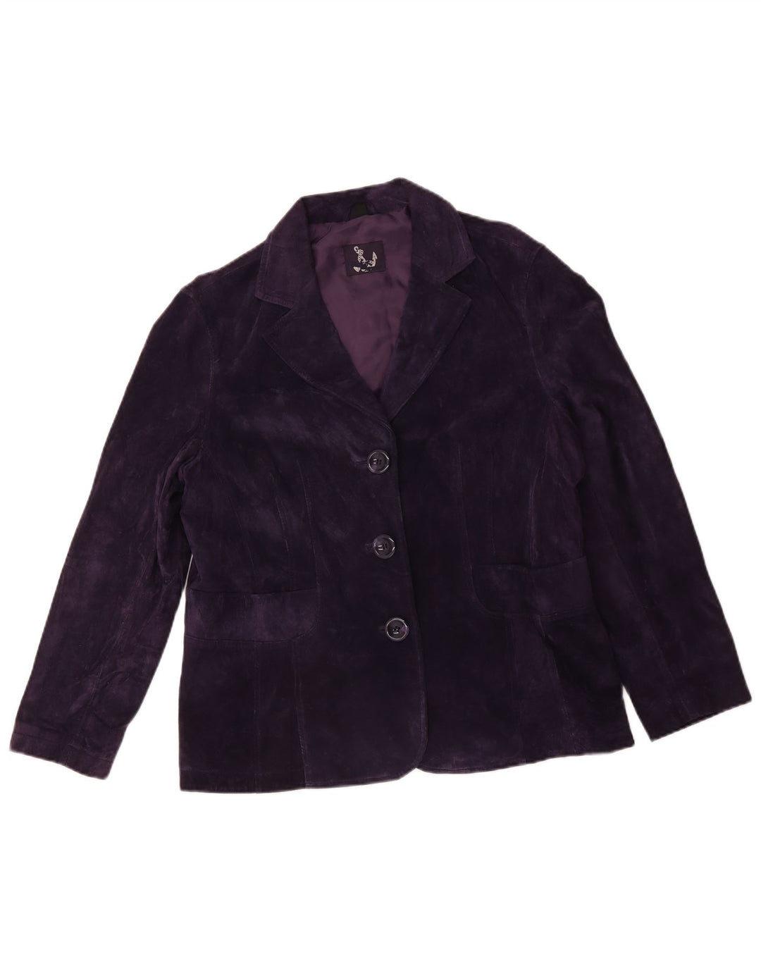 TCM Dame 3-knaps Ruskind Blazer Jacket UK 20 2XL Lilla Læder
