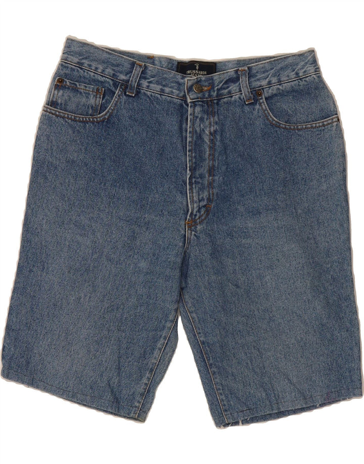 TRUSSARDI Mens Denim Shorts W32 Medium Blue Vintage Trussardi and Second-Hand Trussardi from Messina Hembry 
