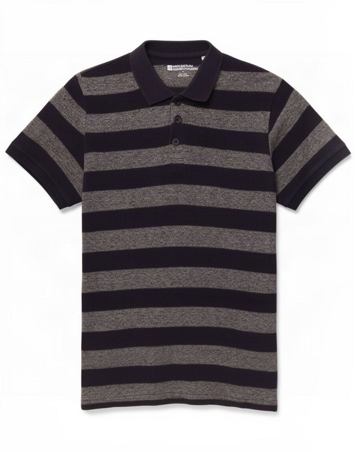Mountain Warehouse Herre poloshirt Medium Navyblå stribet polyester