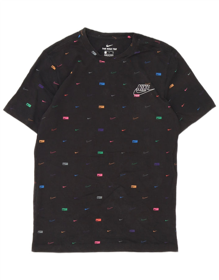 Nike grafisk T-shirt top til mænd, lille sort bomuld