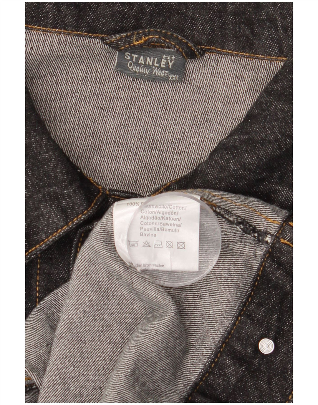 STANLEY Herre denimjakke UK 44 2XL Sort Bomuld