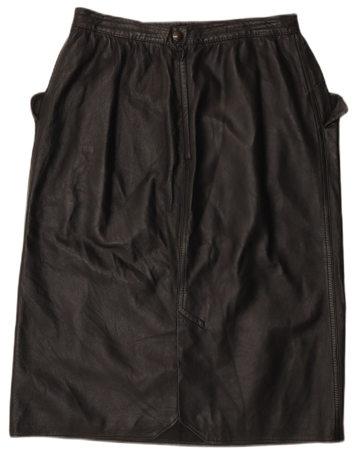 Vintage lædernederdel til kvinder W30 Medium Black