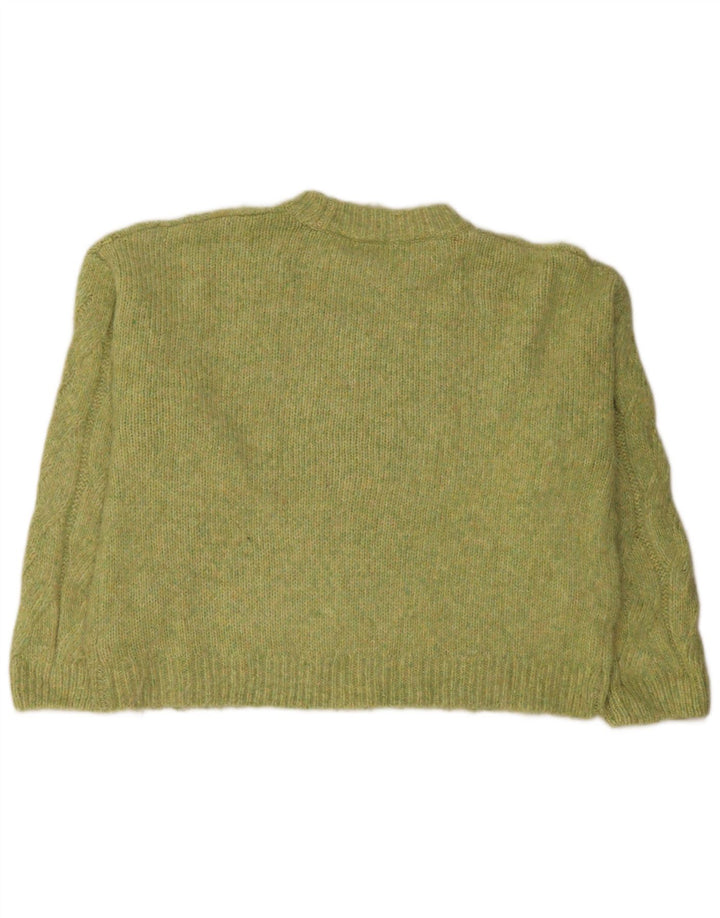 Marks & Spencer Dame Oversized Crew Neck sweater UK 16 Large Green