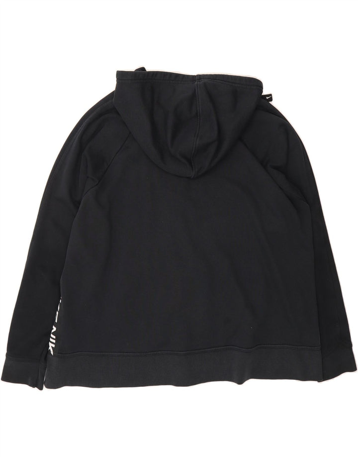NIKE Mens Zip Hoodie Sweater XL Black Cotton Vintage Nike and Second-Hand Nike from Messina Hembry 