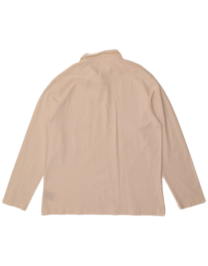 Faconnable Langærmet Polo Shirt til mænd Stor hvid bomuld