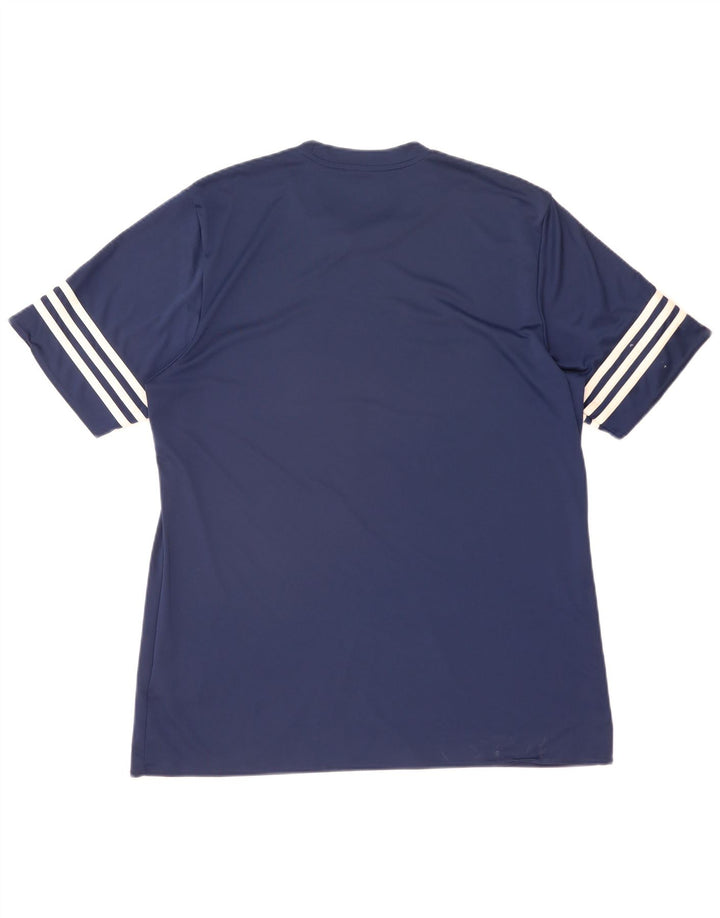 Adidas Herre Climalite T-Shirt Top XL Navy Blue Polyester