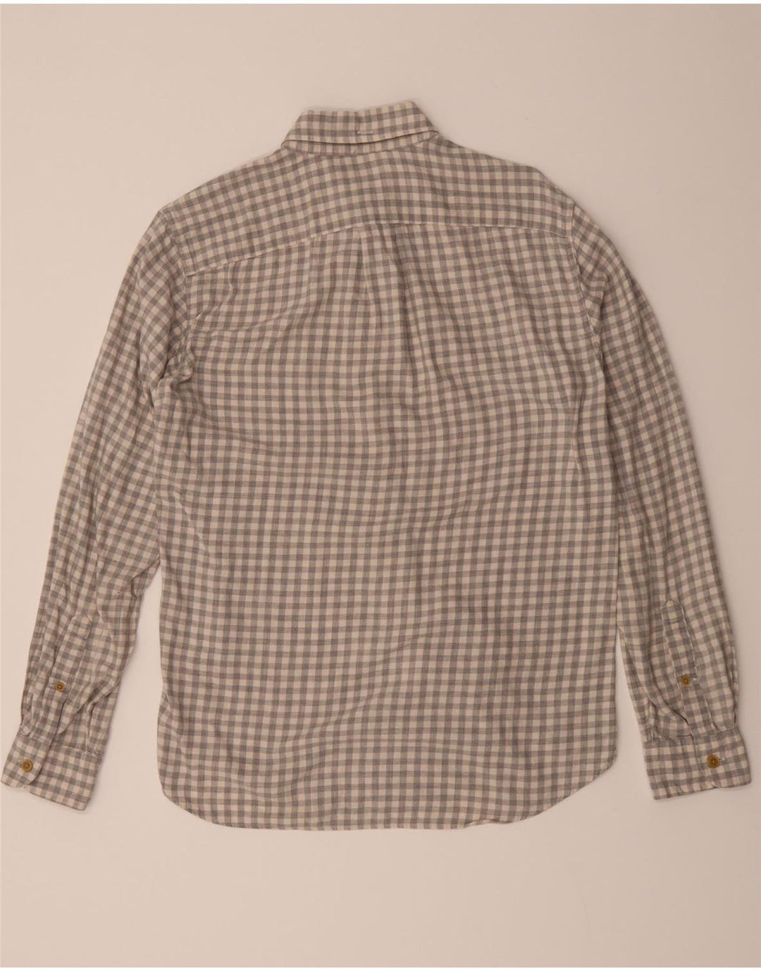 J. CREW Mens Shirt Small Grey Check Cotton Vintage J. Crew and Second-Hand J. Crew from Messina Hembry 