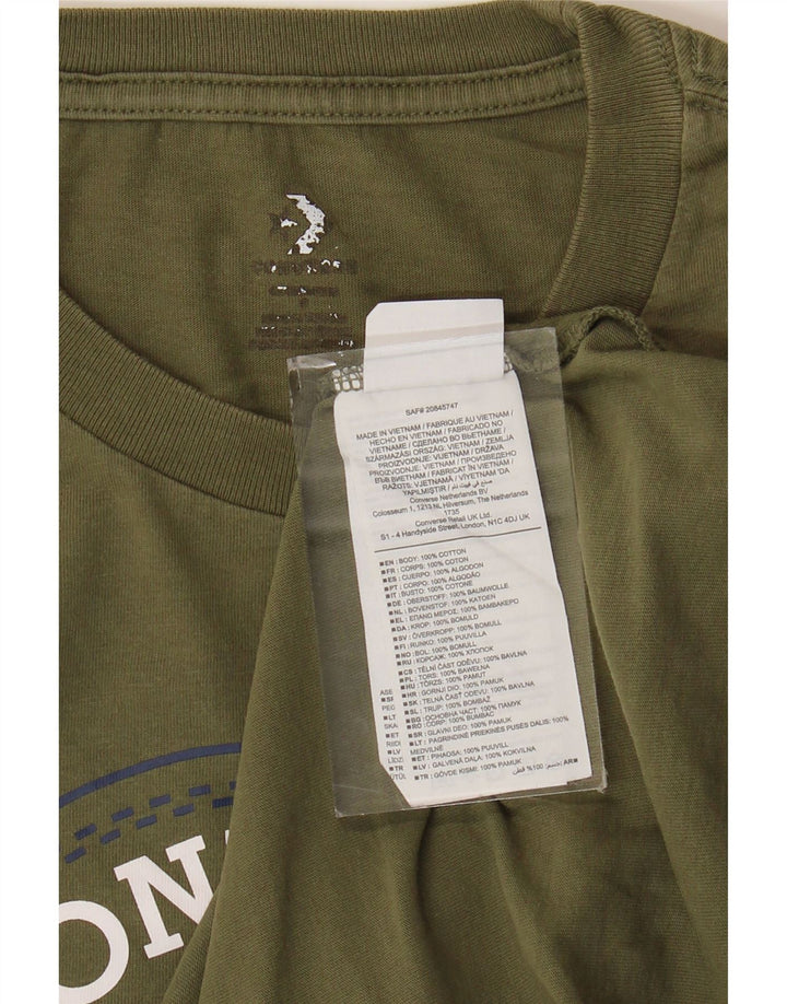 Converse Herre grafisk T-shirt Top Lille Khaki Bomuld