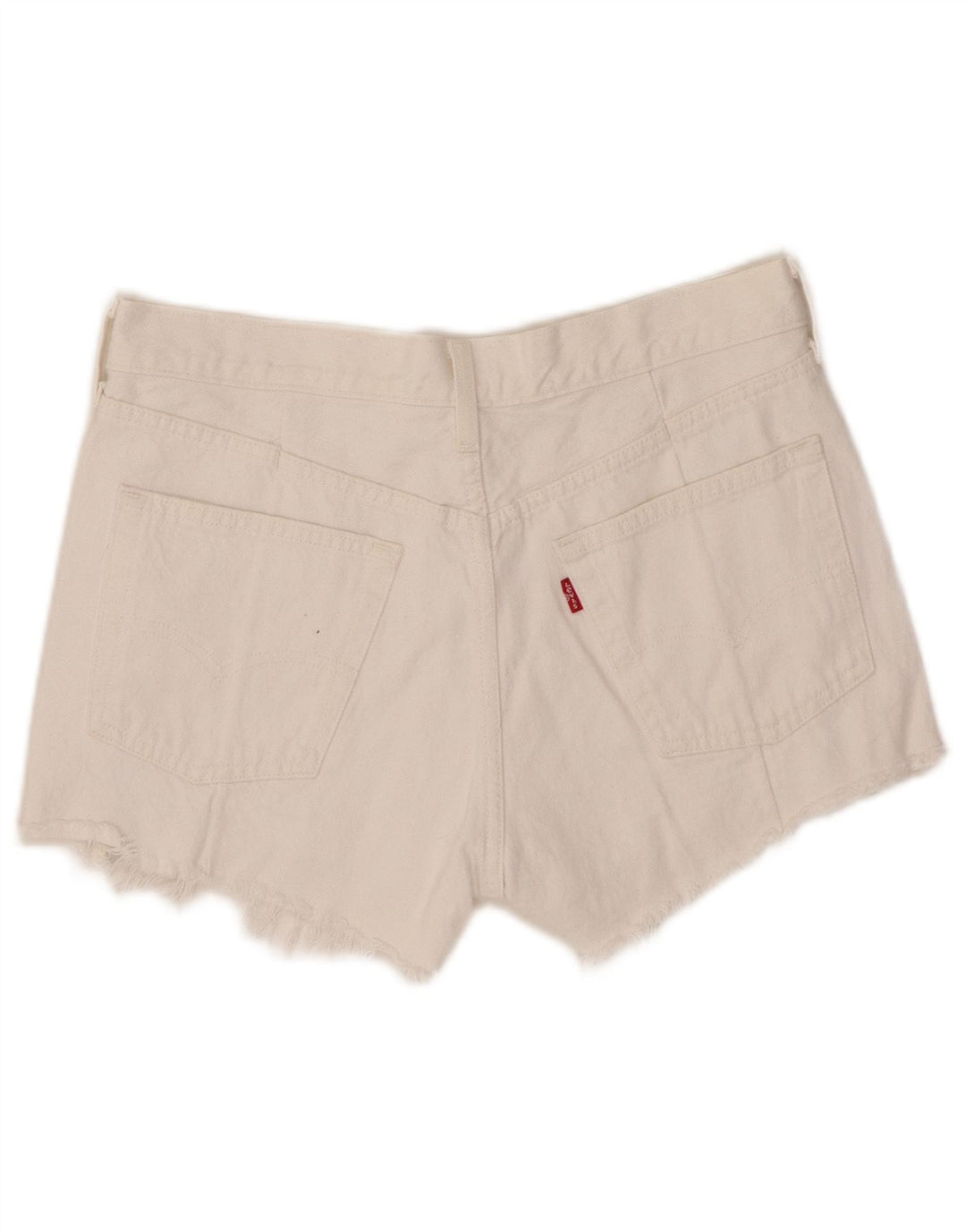 LEVI'S Womens 501 denimshorts W27 Medium White Bomuld