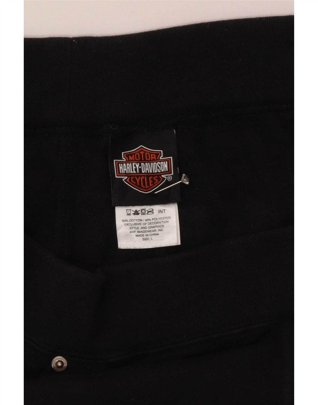 Harley Davidson Dame Capri Casual Bukser Large W40 Sort Bomuld