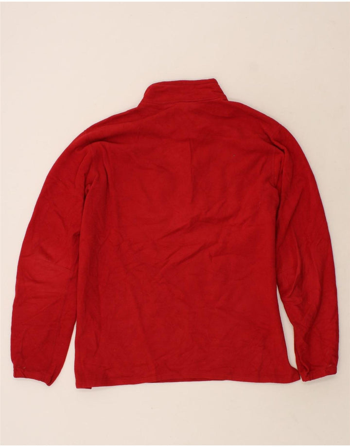 EDDIE BAUER Mens Zip Neck Fleece Jumper XL Red Polyester Vintage Eddie Bauer and Second-Hand Eddie Bauer from Messina Hembry 