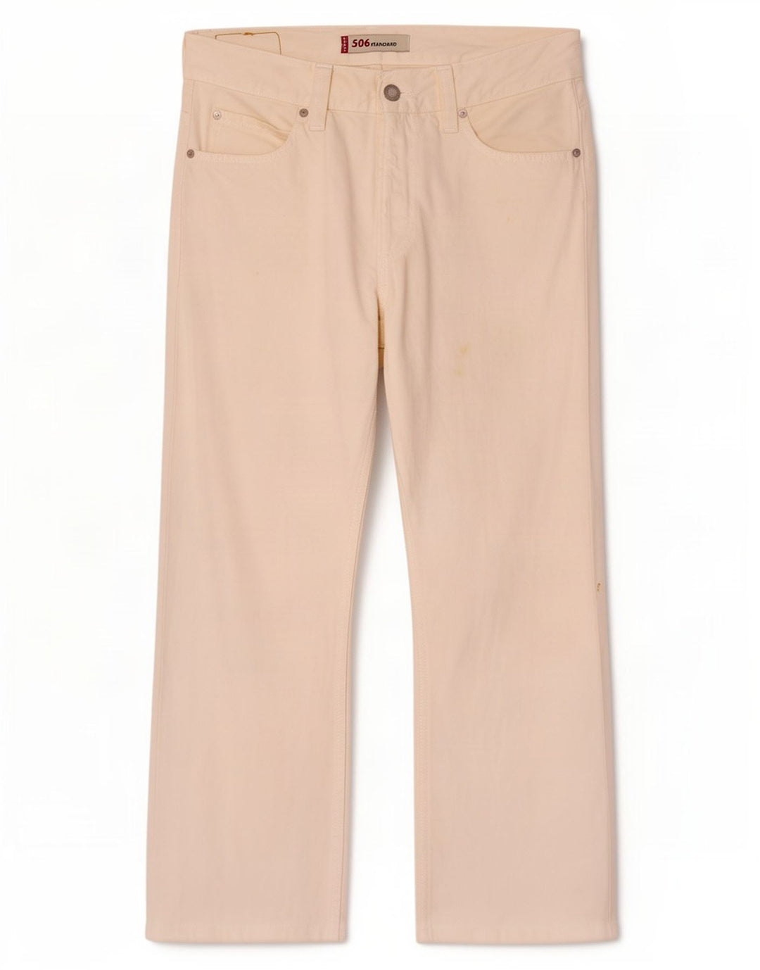 Levi's Herre 506 Straight Jeans W34 L26 Hvid