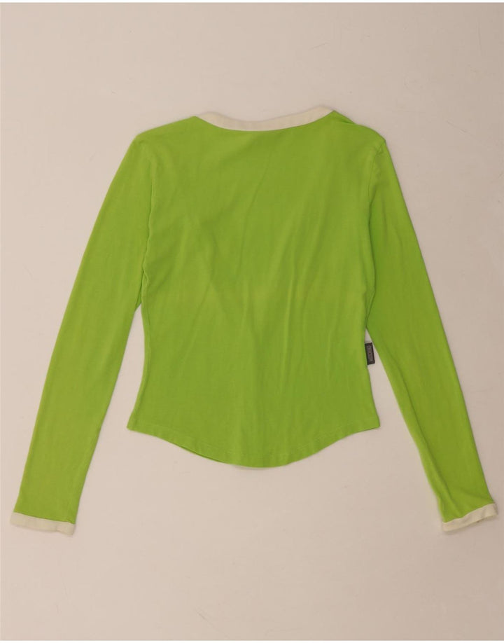MOSCHINO Dame Cardigan Top UK 14 Medium Grøn