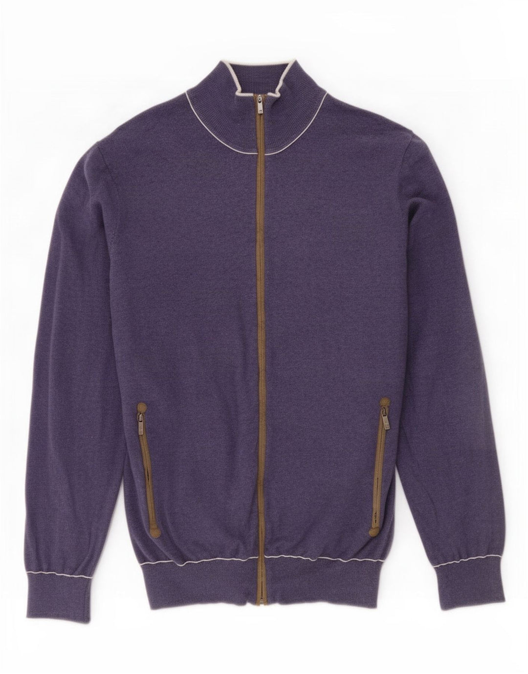 Massimo Dutti Herre Cardigan Sweater Medium Marineblå Bomuld