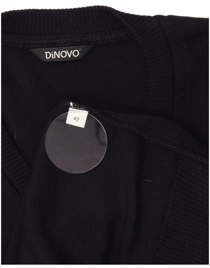 Vintage Dame V-hals sweater IT 42 Medium Navy Blue