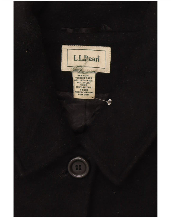 L.L.Bean Dame Overfrakke UK 20 2XL Sort Uld