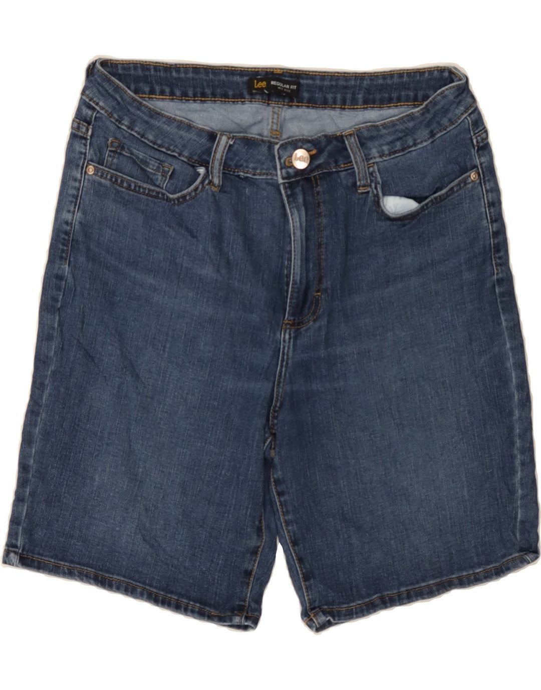 LEE Womens Regular Fit Denim Shorts US 14 XL W34  Blue Cotton Vintage Lee and Second-Hand Lee from Messina Hembry 
