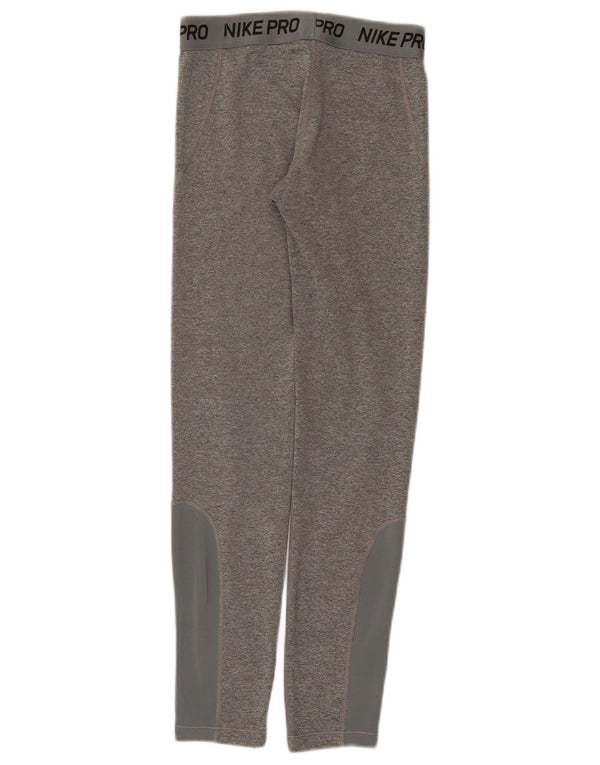 Nike piger grafiske leggings 12-13 år stor grå farveblok polyester