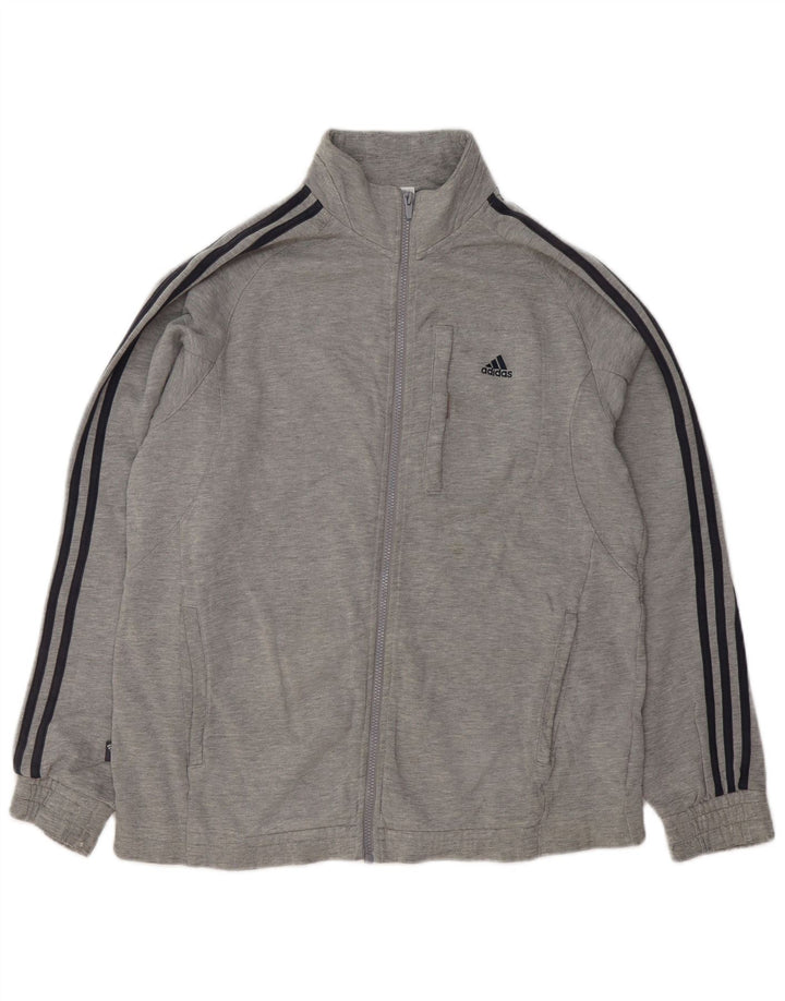 Adidas Træningsdragt til mænd, topjakke, stor grå flækket bomuld