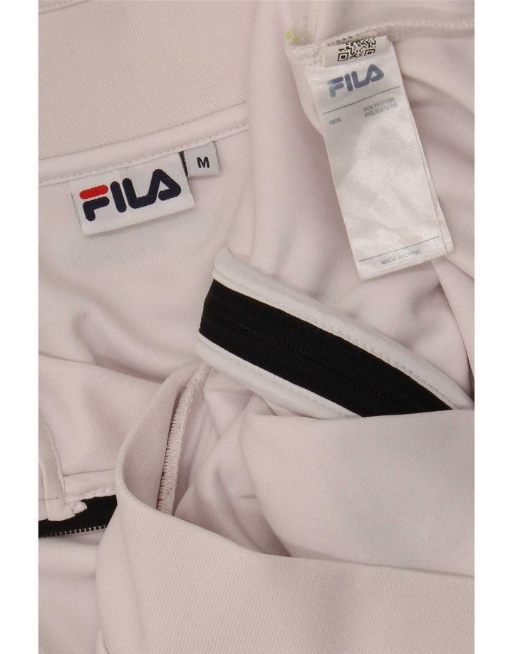Fila Herre grafisk træningsdragt Topjakke Medium White Colourblock Polyester