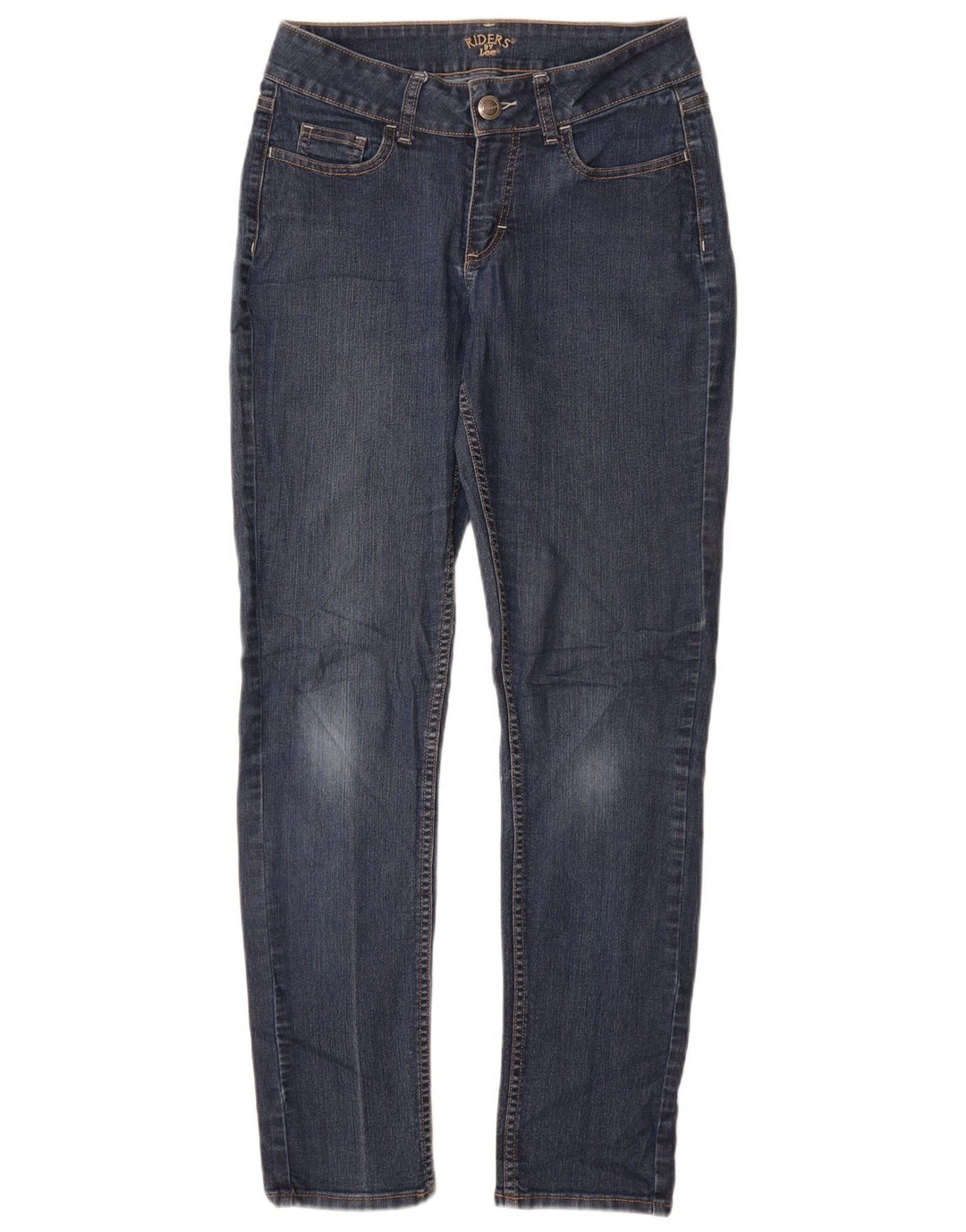LEE kvinders ryttere mellemhøje skinny jeans US 6 medium W26 L30 blå bomuld