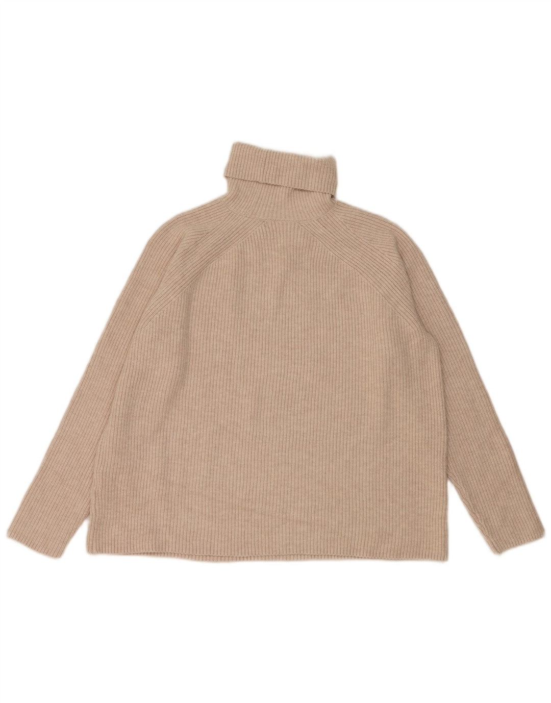 Marks & Spencer Dametrøjetrøje med rullehals UK 14 Medium Beige Viscose