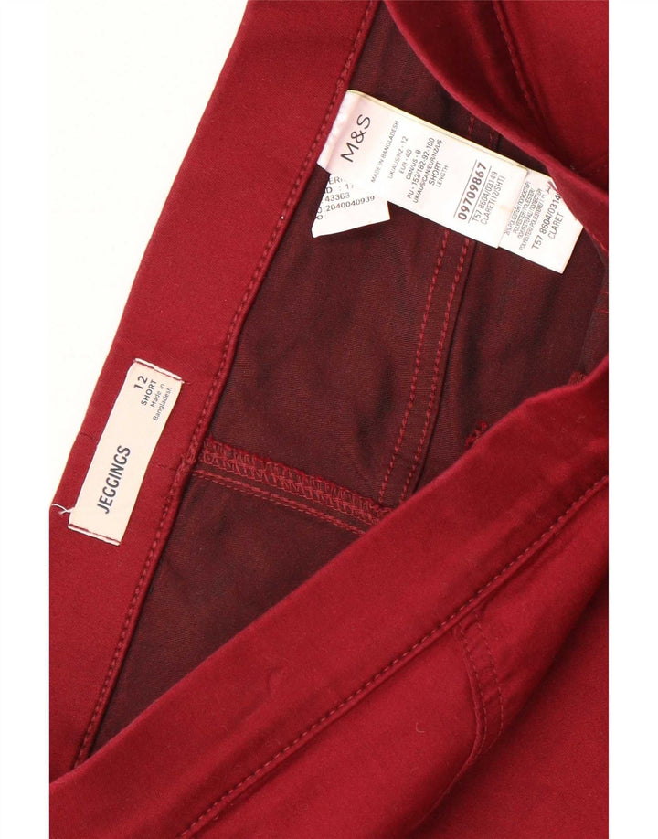 Marks & Spencer Dame Jegging Jeans UK 12 Medium W28 L26 Maroon Bomuld