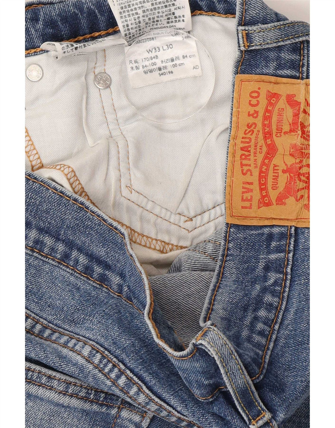 Levi's Herre 514 Straight Jeans W33 L30 Blå Bomuld