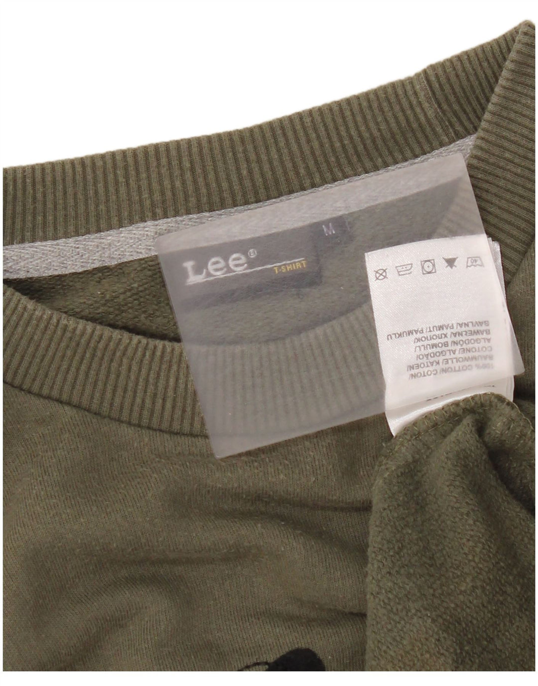 Lee Herre Grafisk Sweatshirt Jumper Medium Khaki Bomuld