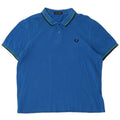 Fred Perry Herre poloshirt XL blå stribet bomuld
