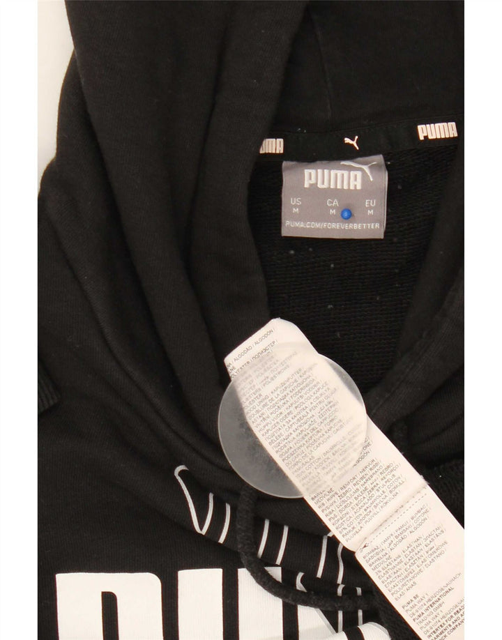 Puma Grafisk hættetrøje til mænd mellem sort bomuld