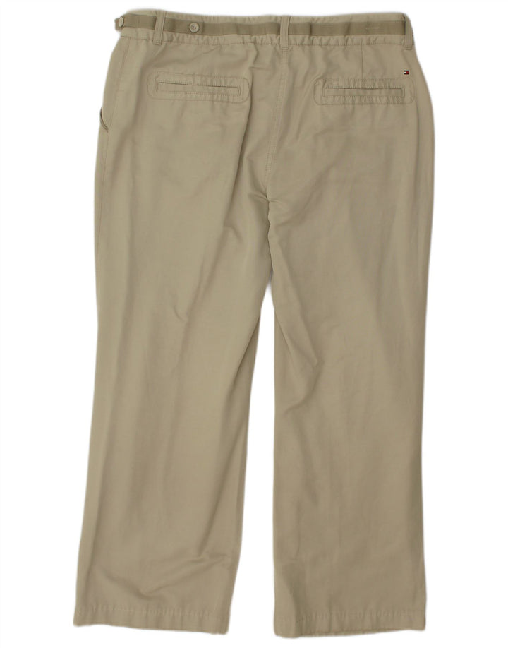 TOMMY HILFIGER Lige fritidsbukser til kvinder EU 42 Large W34 L27 Beige