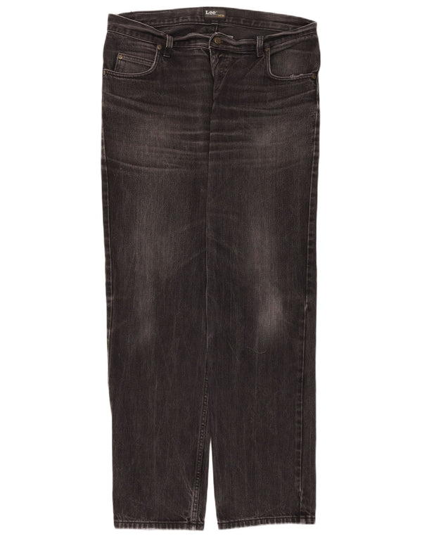Lee Mens Brooklyn Straight Jeans W36 L34 Sort Bomuld