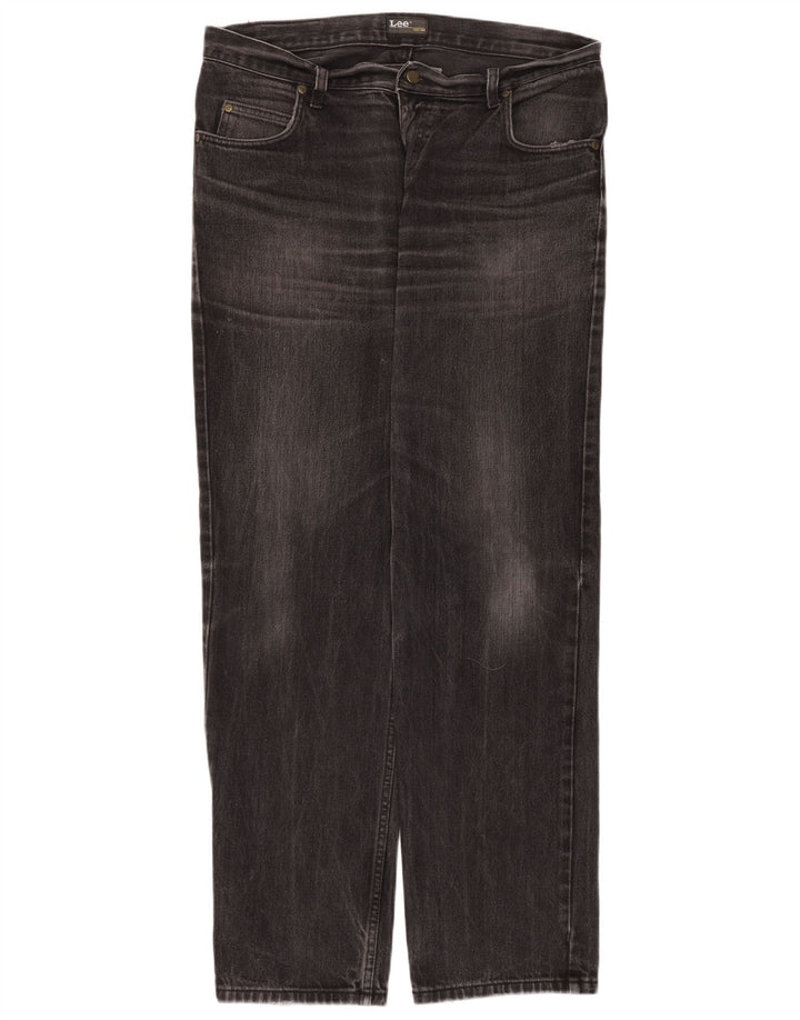 Lee Mens Brooklyn Straight Jeans W36 L34 Sort Bomuld
