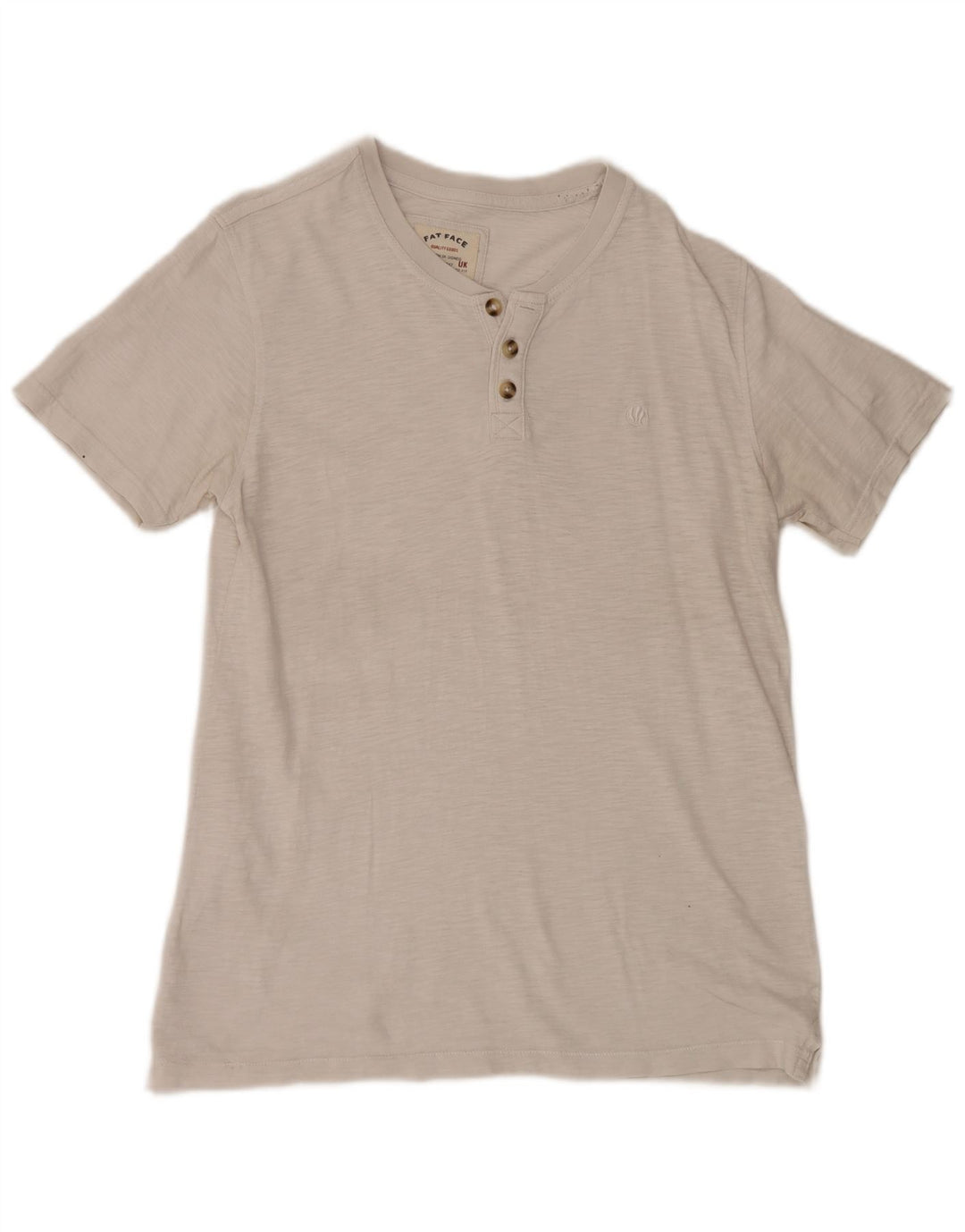 Fat Face Herre T-Shirt Top Medium Hvid Flecked