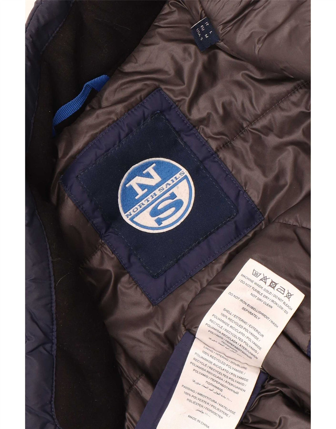 North Sails Herre Bomber Jacket UK 38 Medium Navy Blue Polyamide