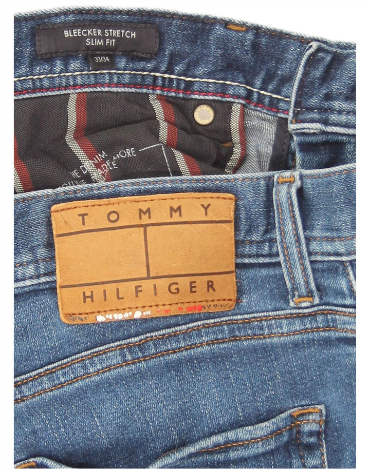 Tommy Hilfiger Herre Bleecker Slim Jeans W33 L30 Blå Bomuld