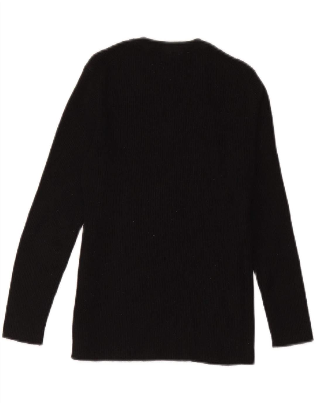 Zara Dame Top Langærmet UK 12 Medium Sort Viscose