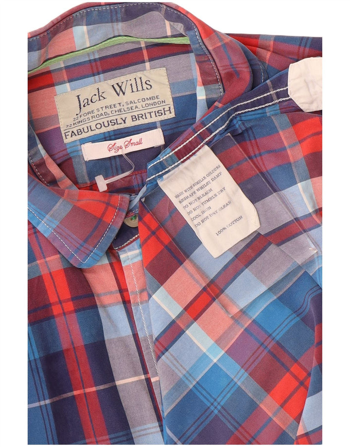 Jack Wills Herre formel skjorte lille blå ternet bomuld