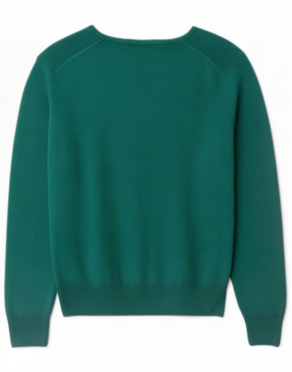 Marks & Spencer Dame V-hals sweater UK 14 Large Green Acrylic