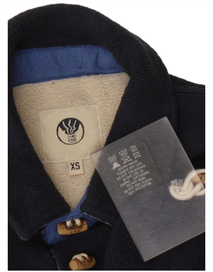 FAT FACE Herre Polartec Loose Fit Polo Neck Fleece Jumper XS Marineblå