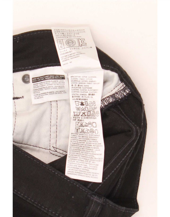Levi's Straight Jeans til mænd W30 L30 Sort bomuld
