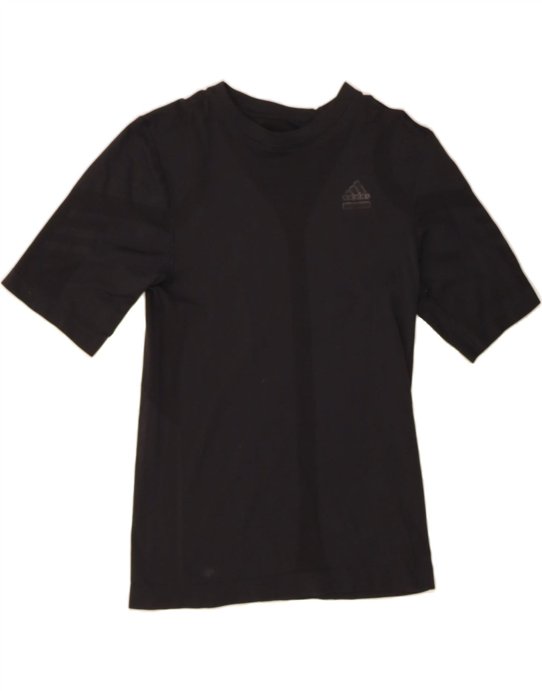 ADIDAS Womens T-Shirt Top UK 14 Large Black Nylon Vintage Adidas and Second-Hand Adidas from Messina Hembry 