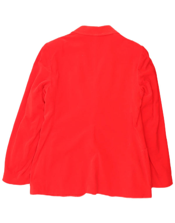 Vintage dame 2-knaps blazerjakke IT 48 XL rød bomuld