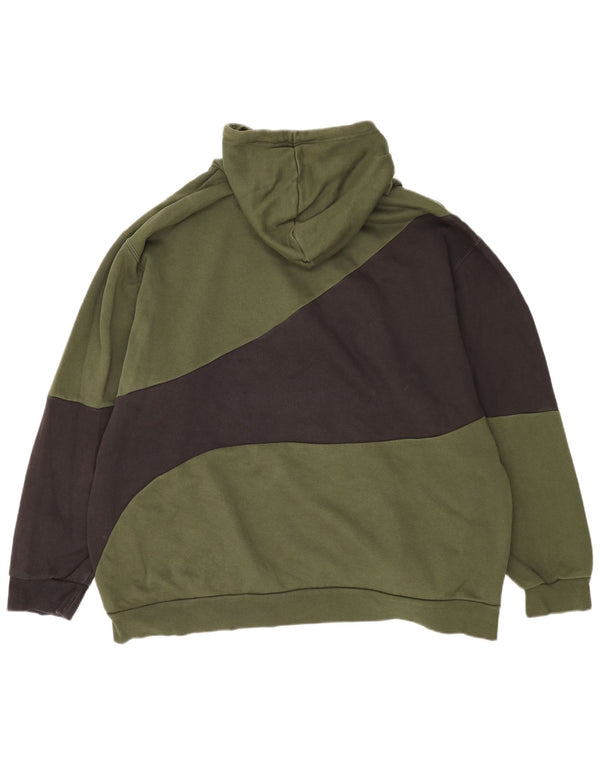 PUMA Hættetrøje til mænd 4XL Grøn Colourblock Bomuld